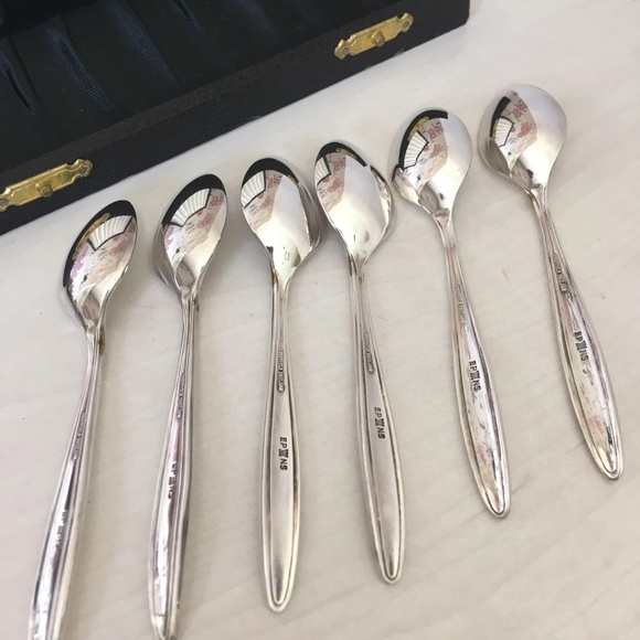Vintage demitasse espresso coffee spoons in English Silver Plate. - Picture 2 of 7